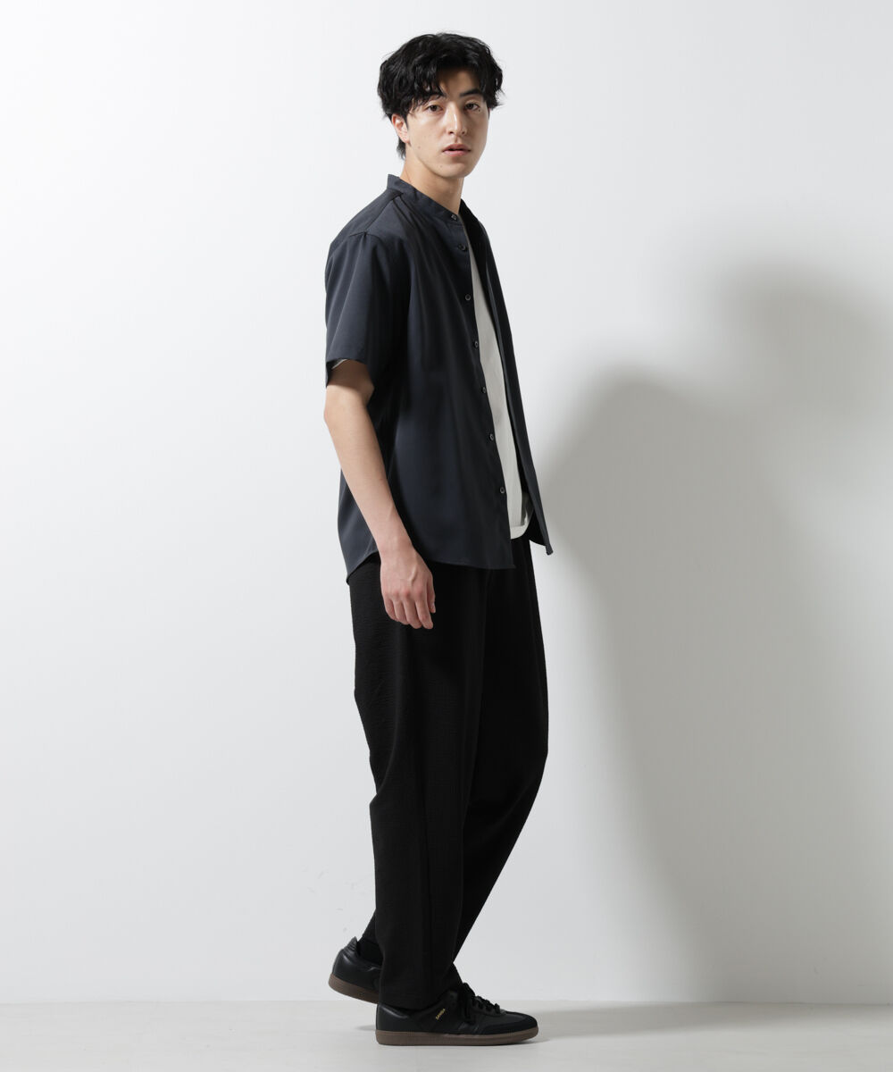 nano･universe「スタンダードバンドカラーシャツ/半袖」|シャツ・ブラウス|