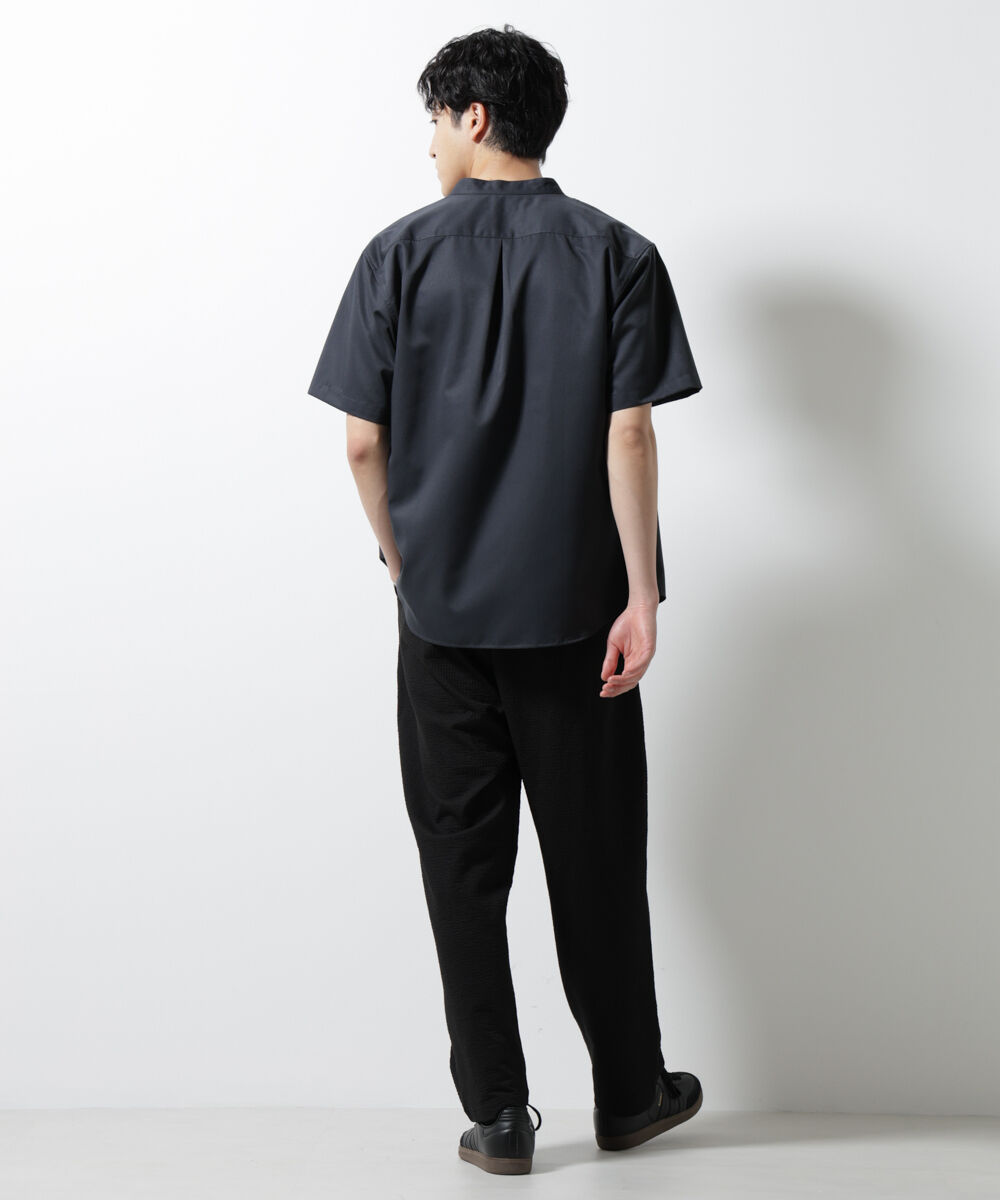 nano･universe「スタンダードバンドカラーシャツ/半袖」|シャツ・ブラウス|