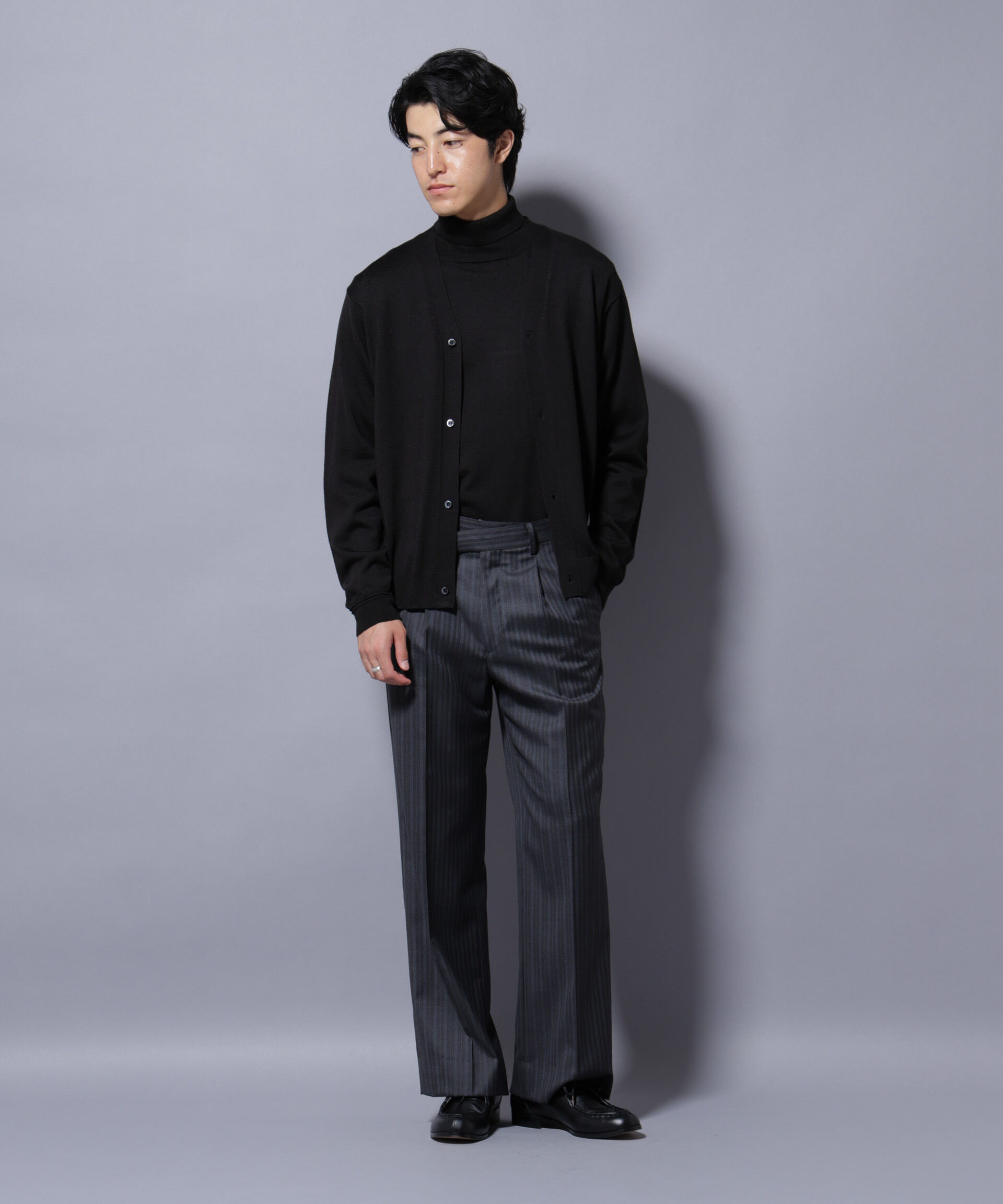 nano･universe「タスマニアミックスベーシックカーディガン」|ニット・セーター|