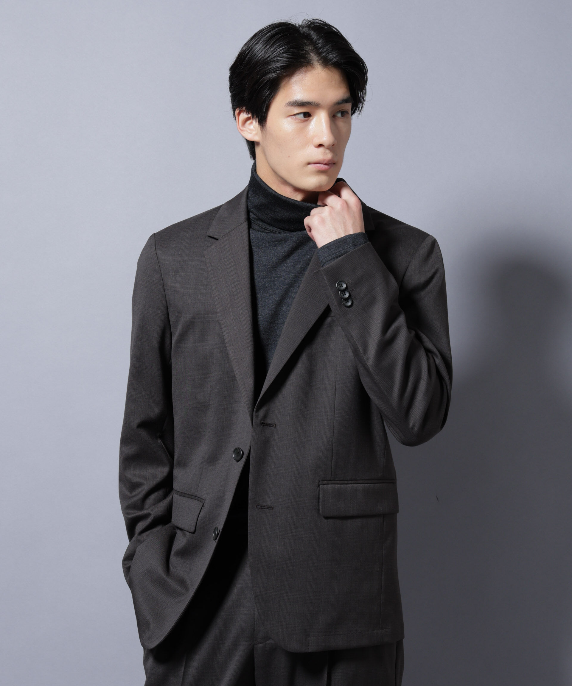 nano･universe「｢Damerino Select｣ RENU(R)T/Wシャドーチェックジャケット（セットアップ可）」|スーツ|パターン1