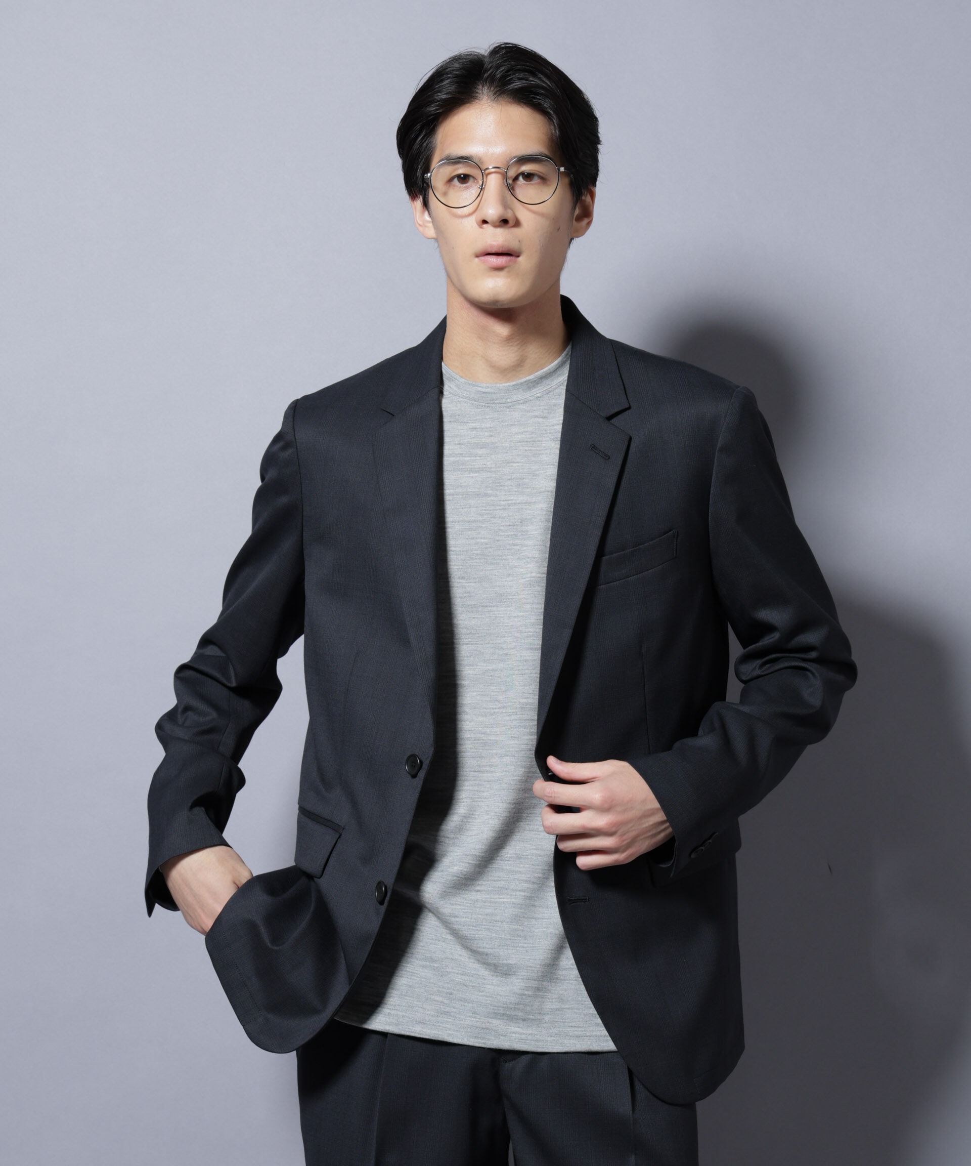 nano･universe「｢Damerino Select｣ RENU(R)T/Wシャドーチェックジャケット（セットアップ可）」|スーツ|