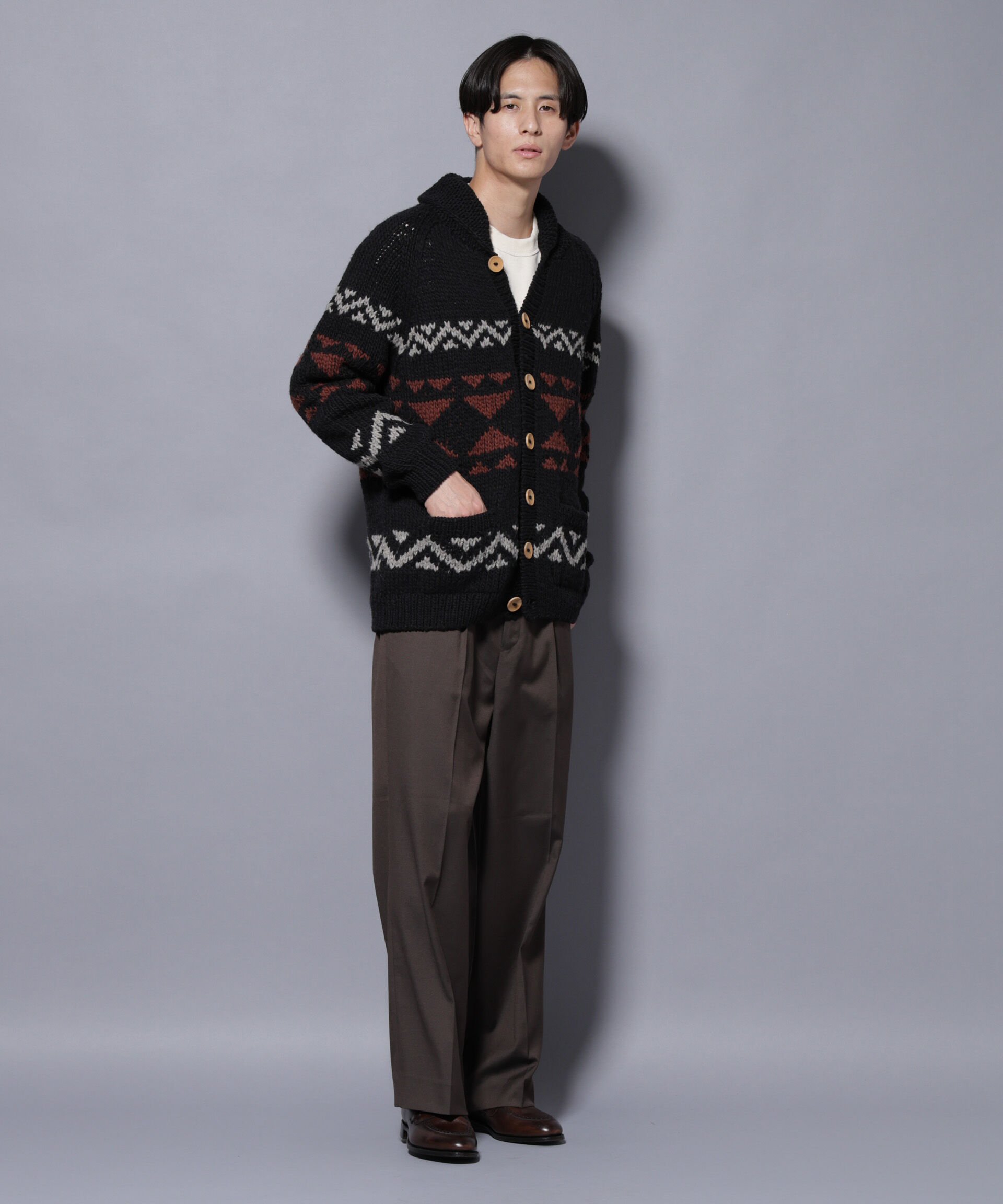 nano･universe「ペルー産カウチンセーター」|ニット・セーター|