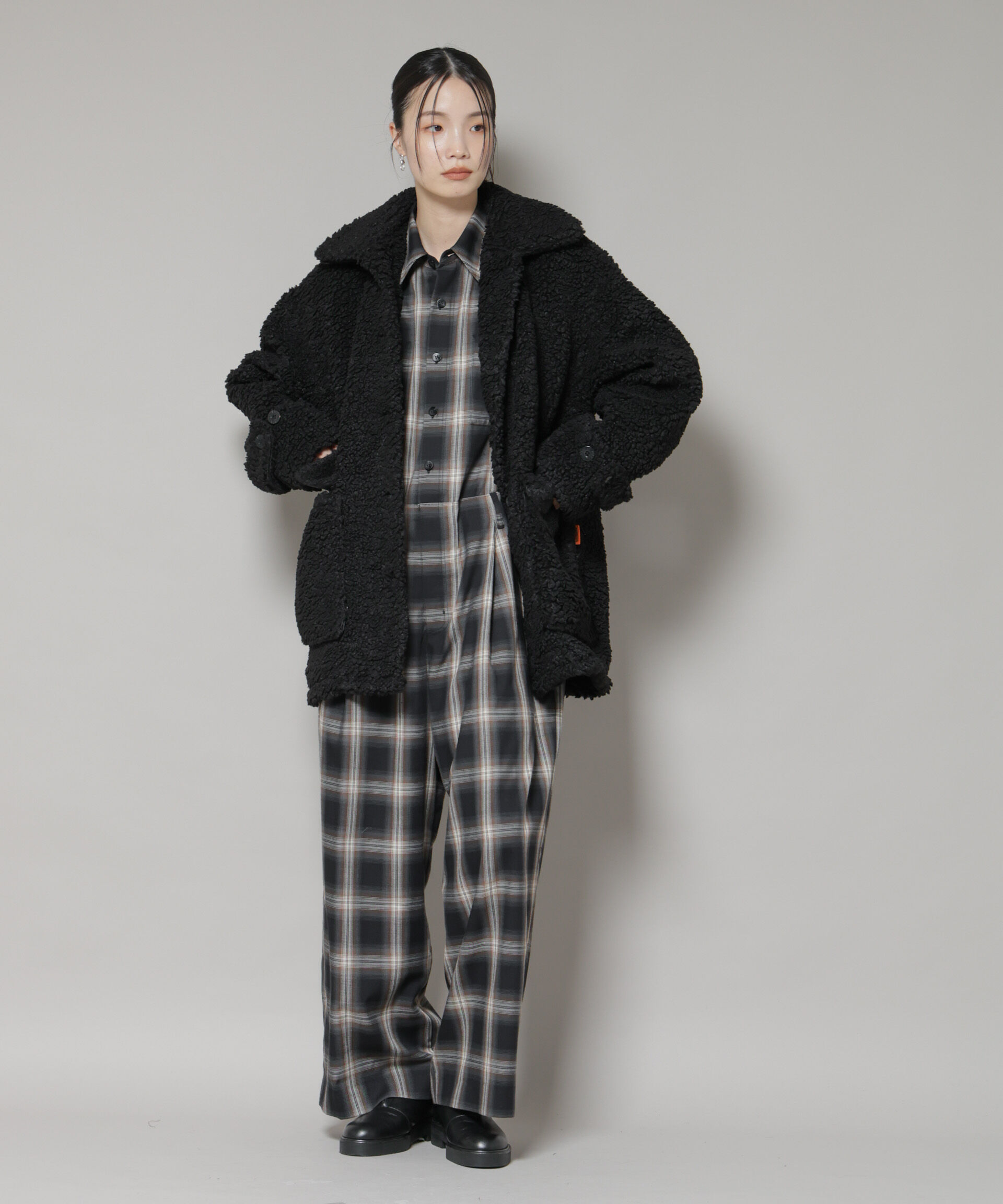 nano･universe「UNIVERSAL OVERALL/BOA HALF COAT」|ブルゾン・スタジャン|