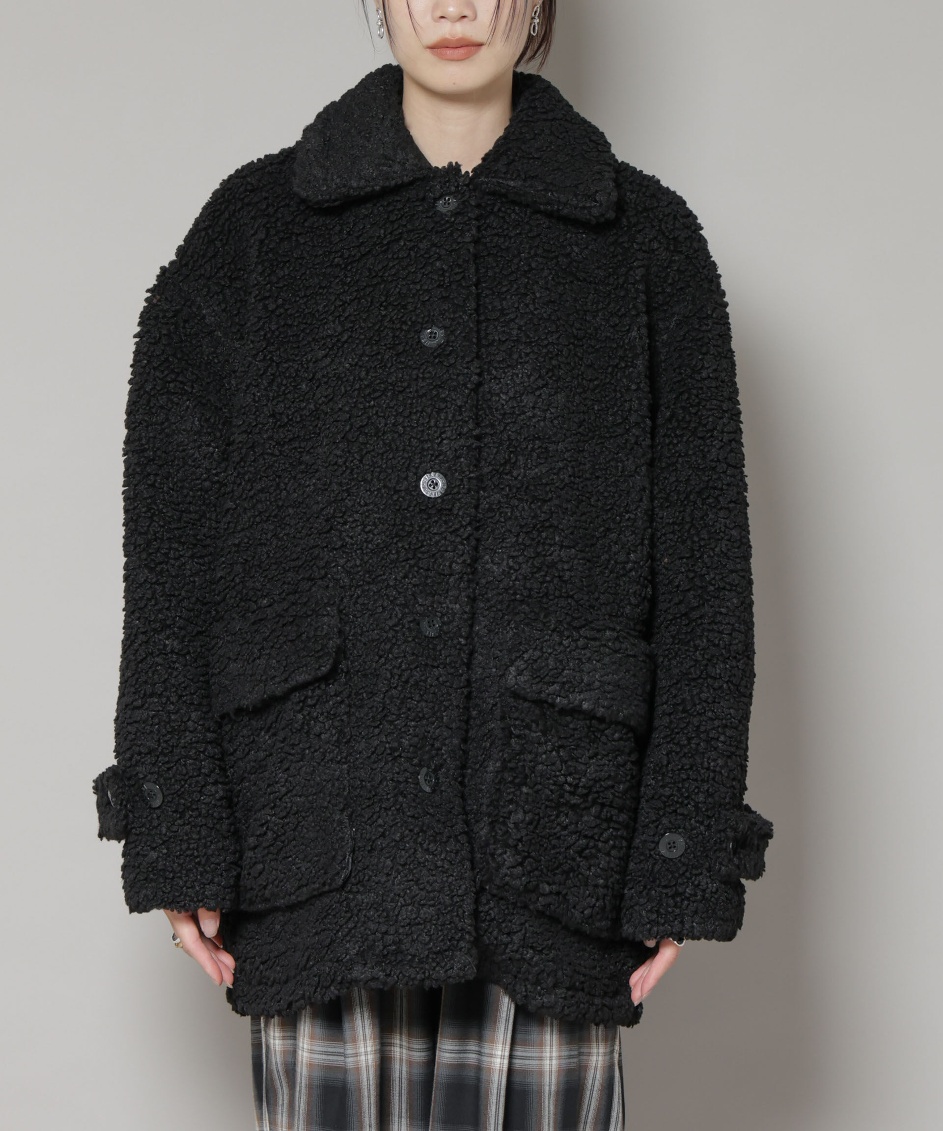 nano･universe「UNIVERSAL OVERALL/BOA HALF COAT」|ブルゾン・スタジャン|