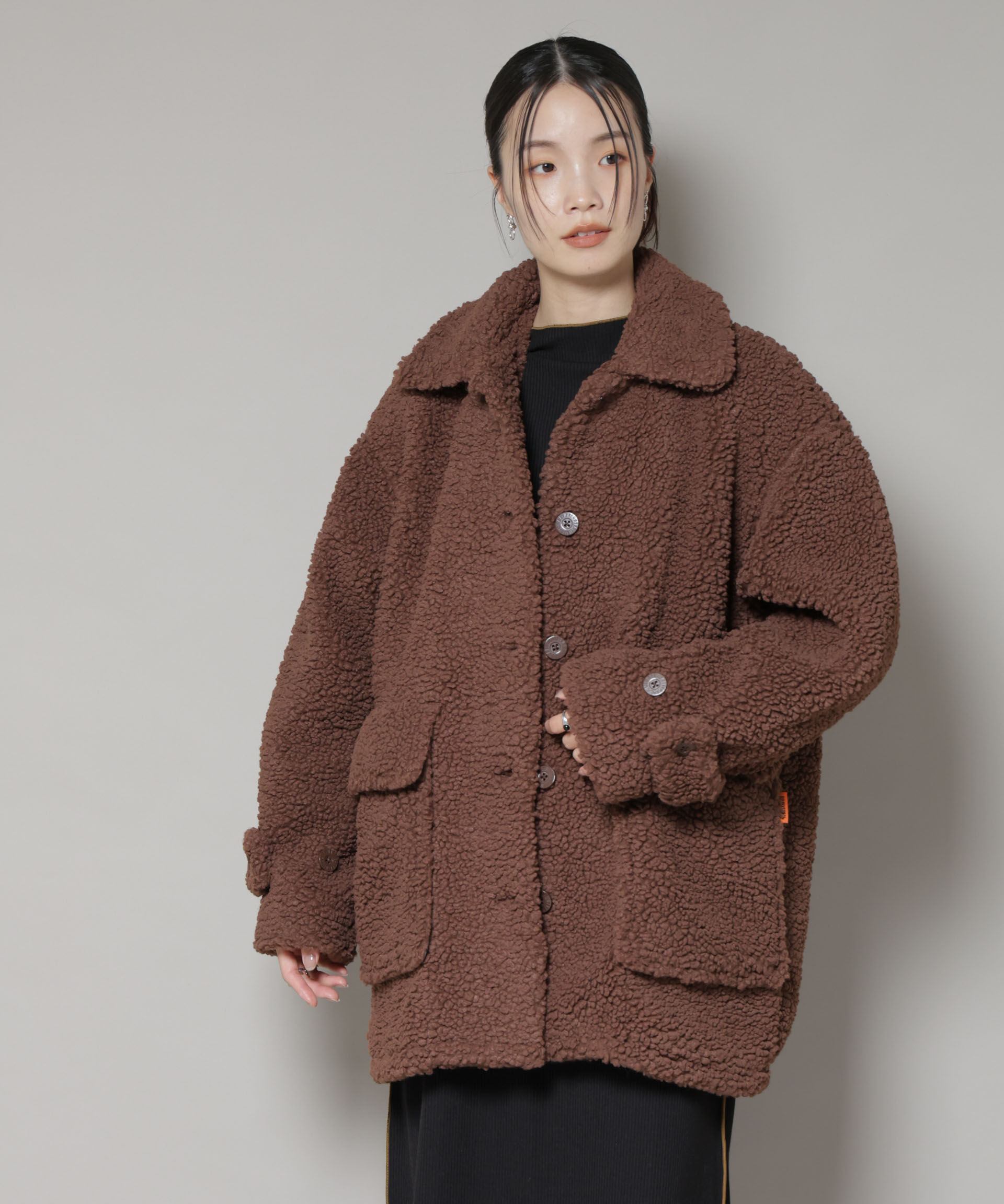 nano･universe「UNIVERSAL OVERALL/BOA HALF COAT」|ブルゾン・スタジャン|