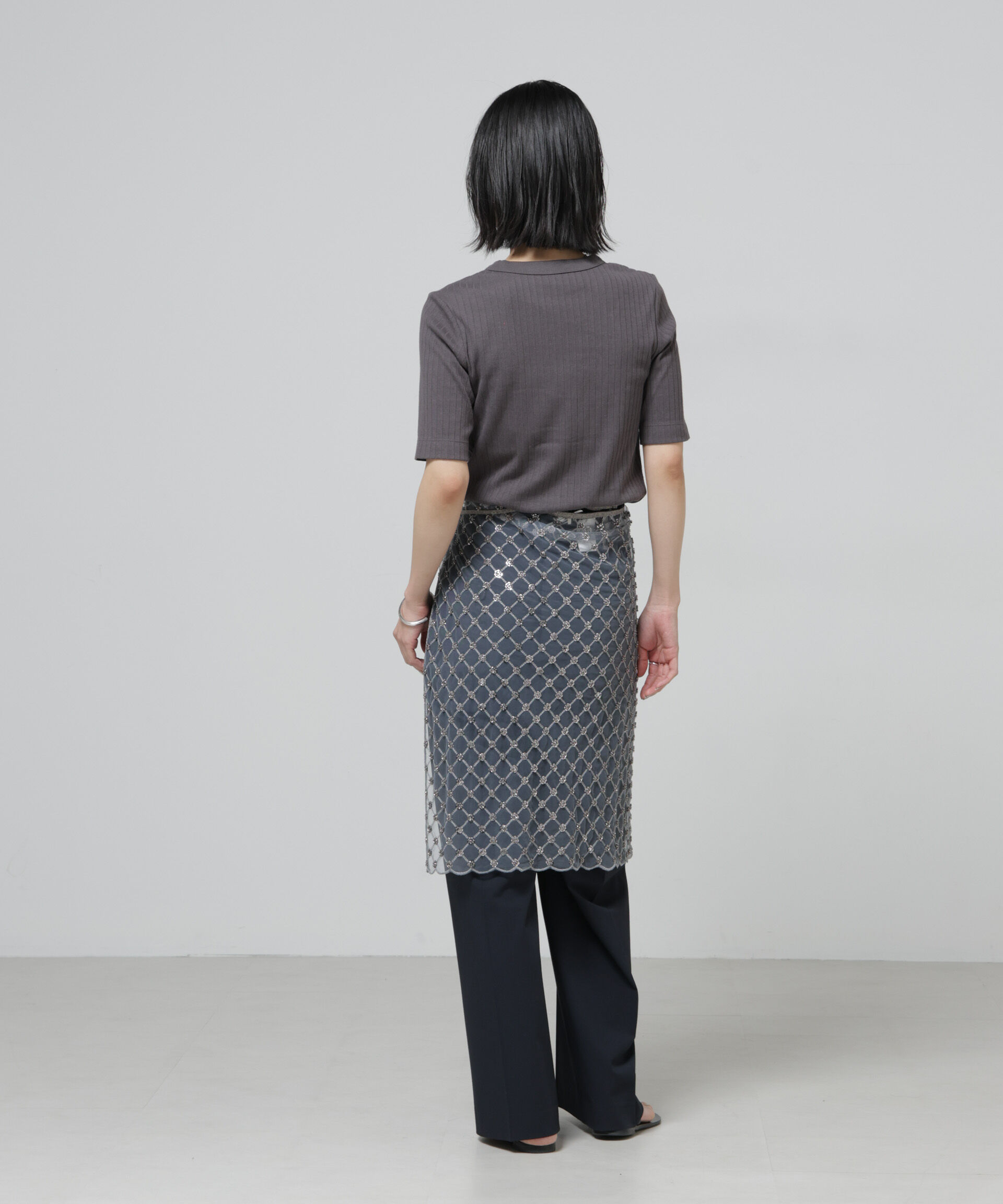 nano･universe「Anti Soaked(R) 汗染み防止クルーネックリブTシャツ」|Tシャツ・カットソー|