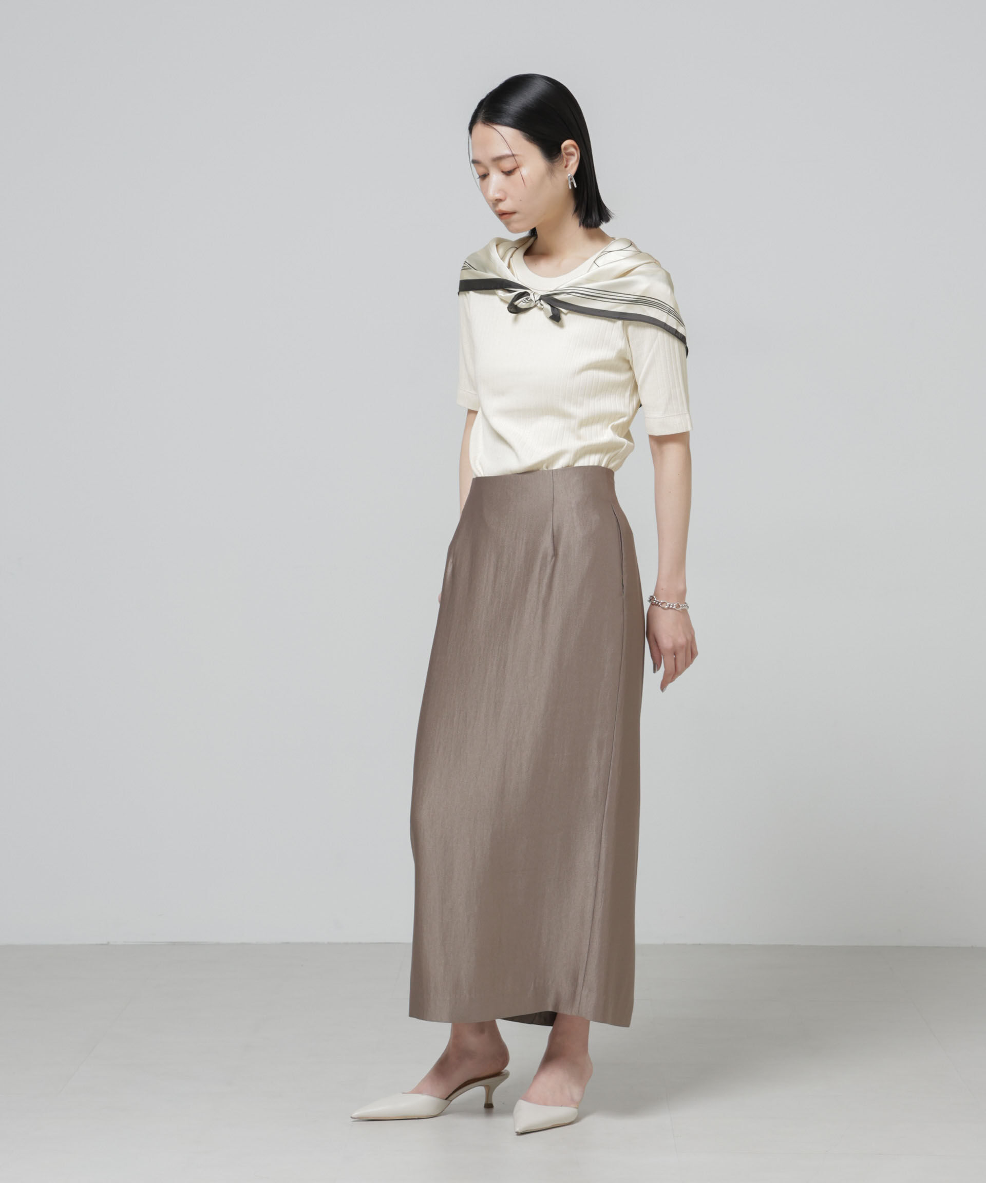 nano･universe「Anti Soaked(R) 汗染み防止クルーネックリブTシャツ」|Tシャツ・カットソー|