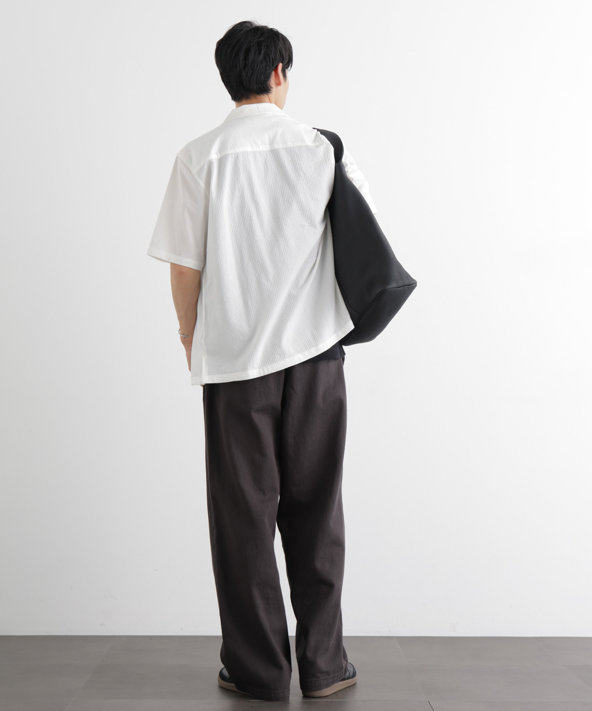 nano･universe「シルケットサッカーシャツ 半袖」|シャツ・ブラウス|