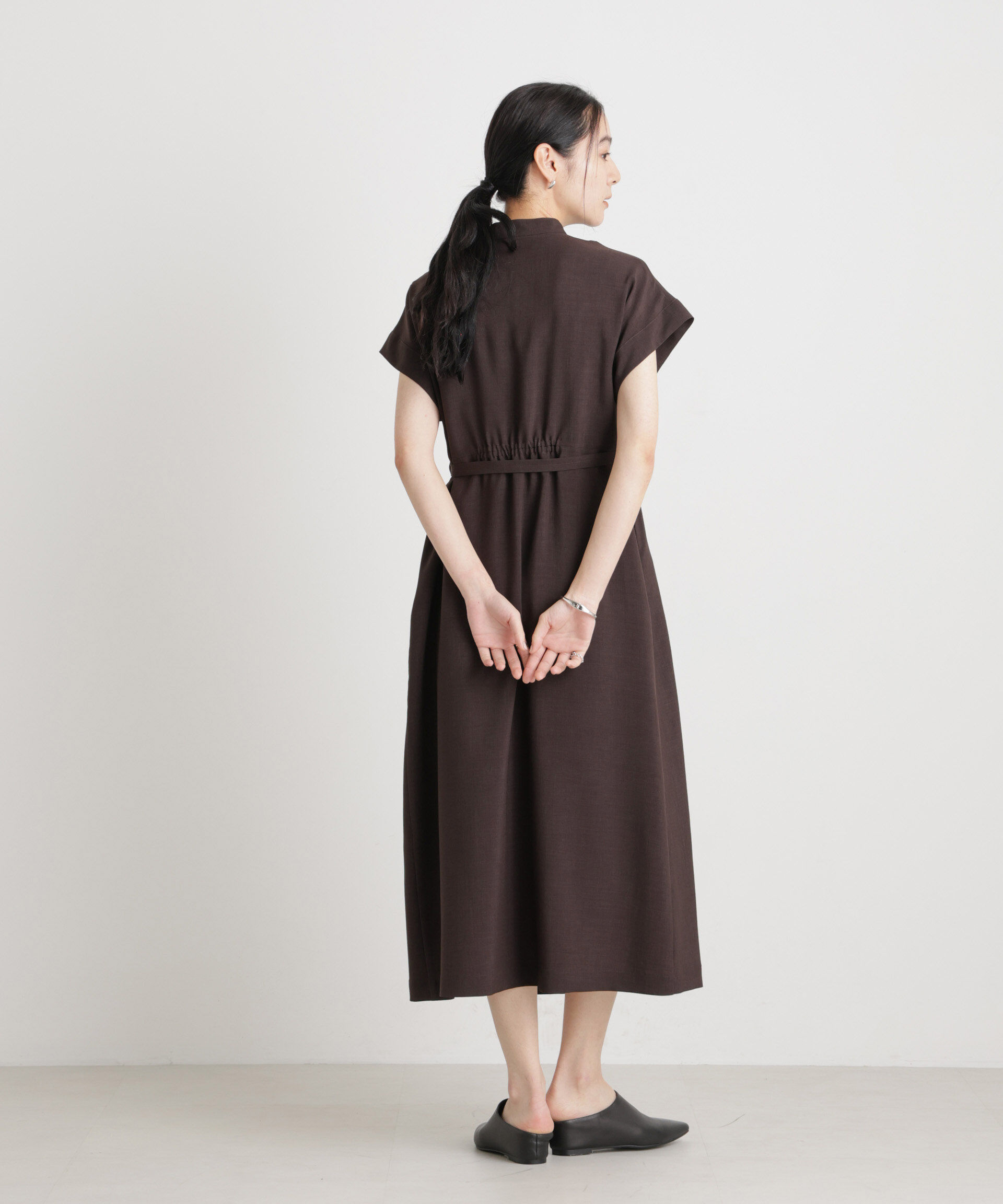 nano･universe「メランジドライ ベルト付きワンピース(セットアップ可)」|ワンピース|