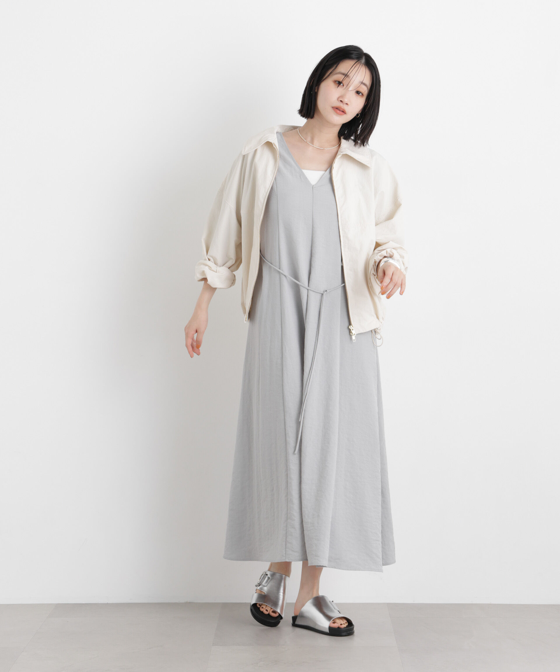 nano･universe「タンブラーブッチャーフレアスリーブワンピース」|ワンピース|