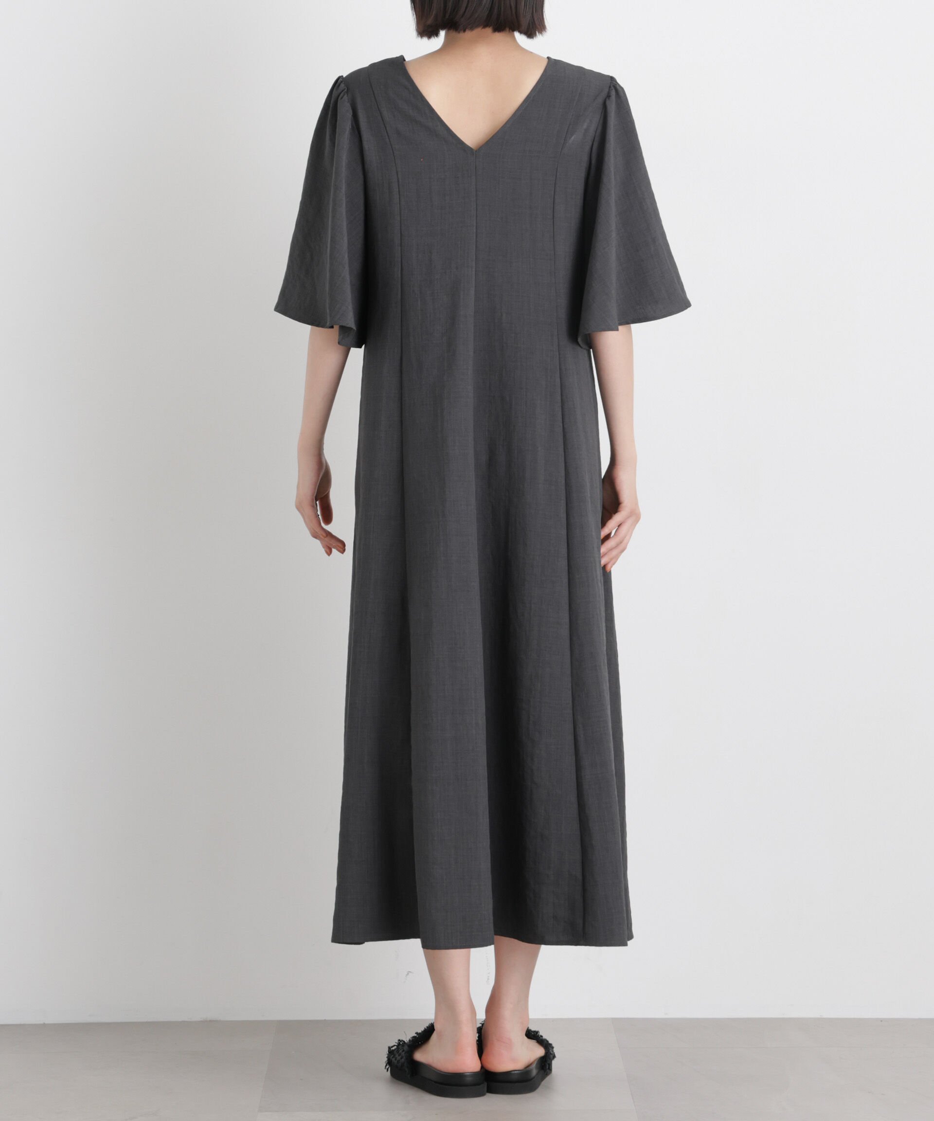 nano･universe「タンブラーブッチャーフレアスリーブワンピース」|ワンピース|