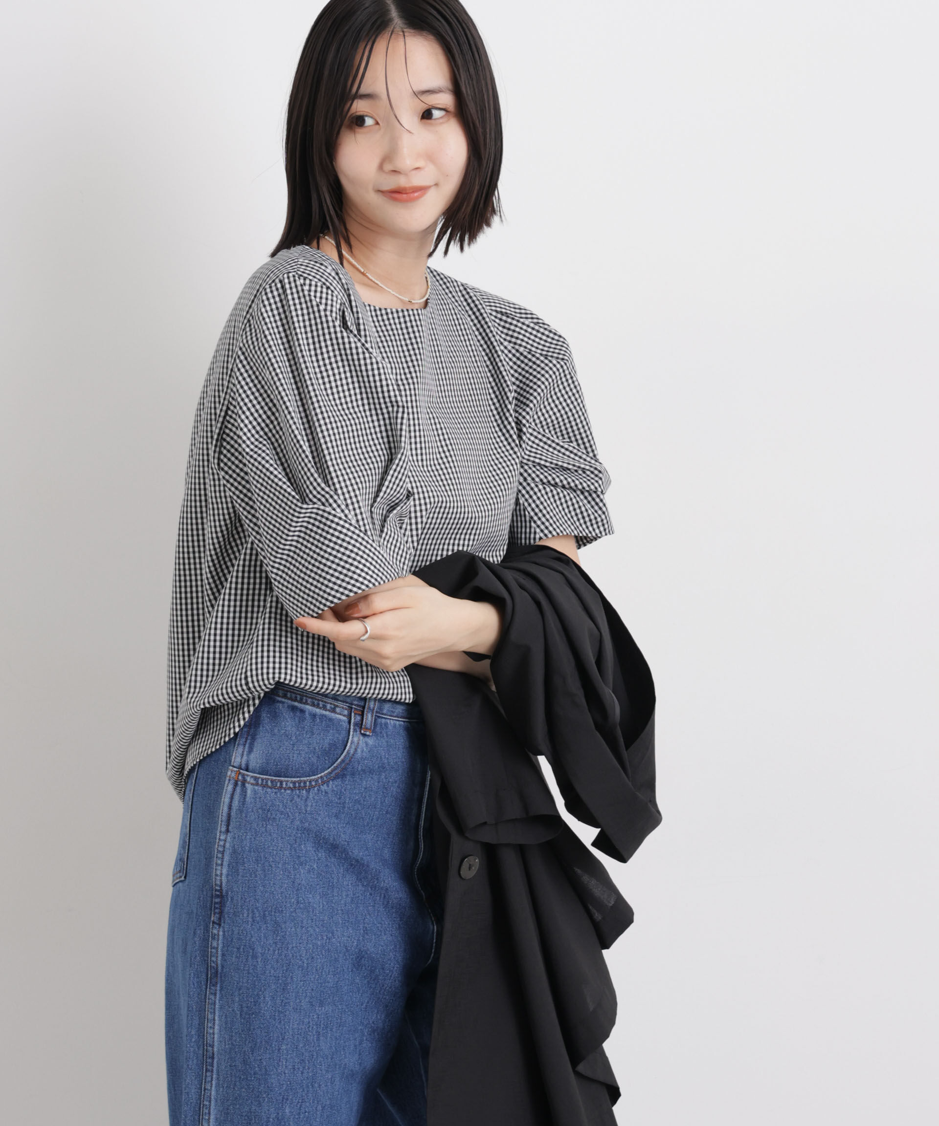 nano･universe「変形スリーブプルオーバーブラウス」|シャツ・ブラウス|