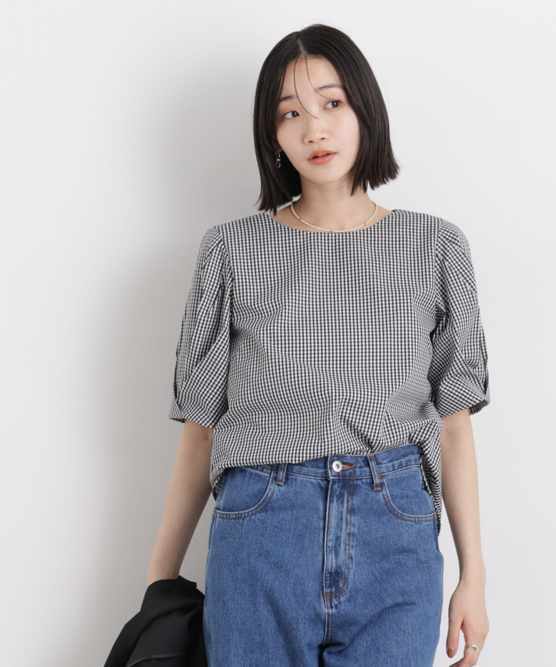 nano･universe「変形スリーブプルオーバーブラウス」|シャツ・ブラウス|