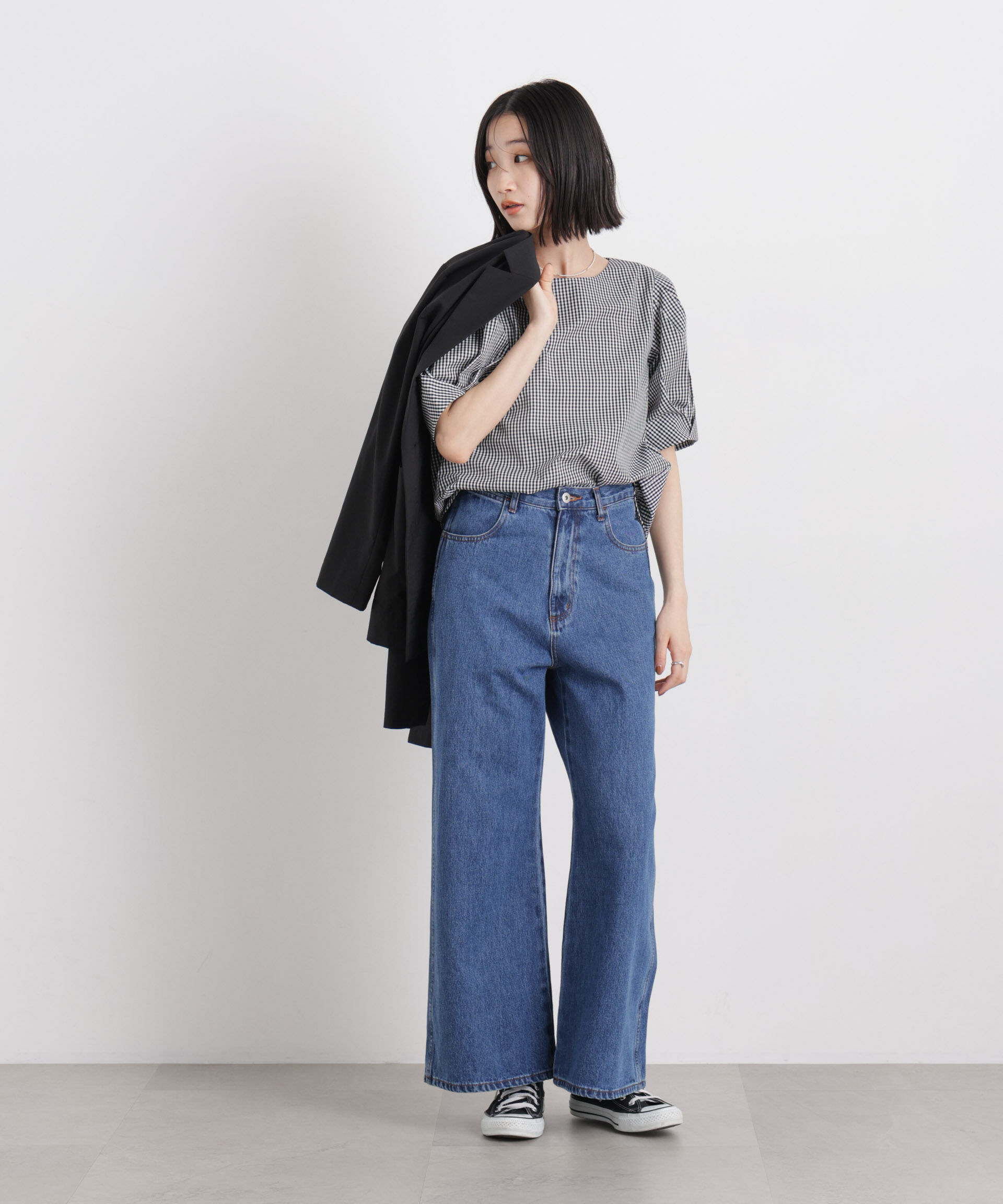 nano･universe「変形スリーブプルオーバーブラウス」|シャツ・ブラウス|