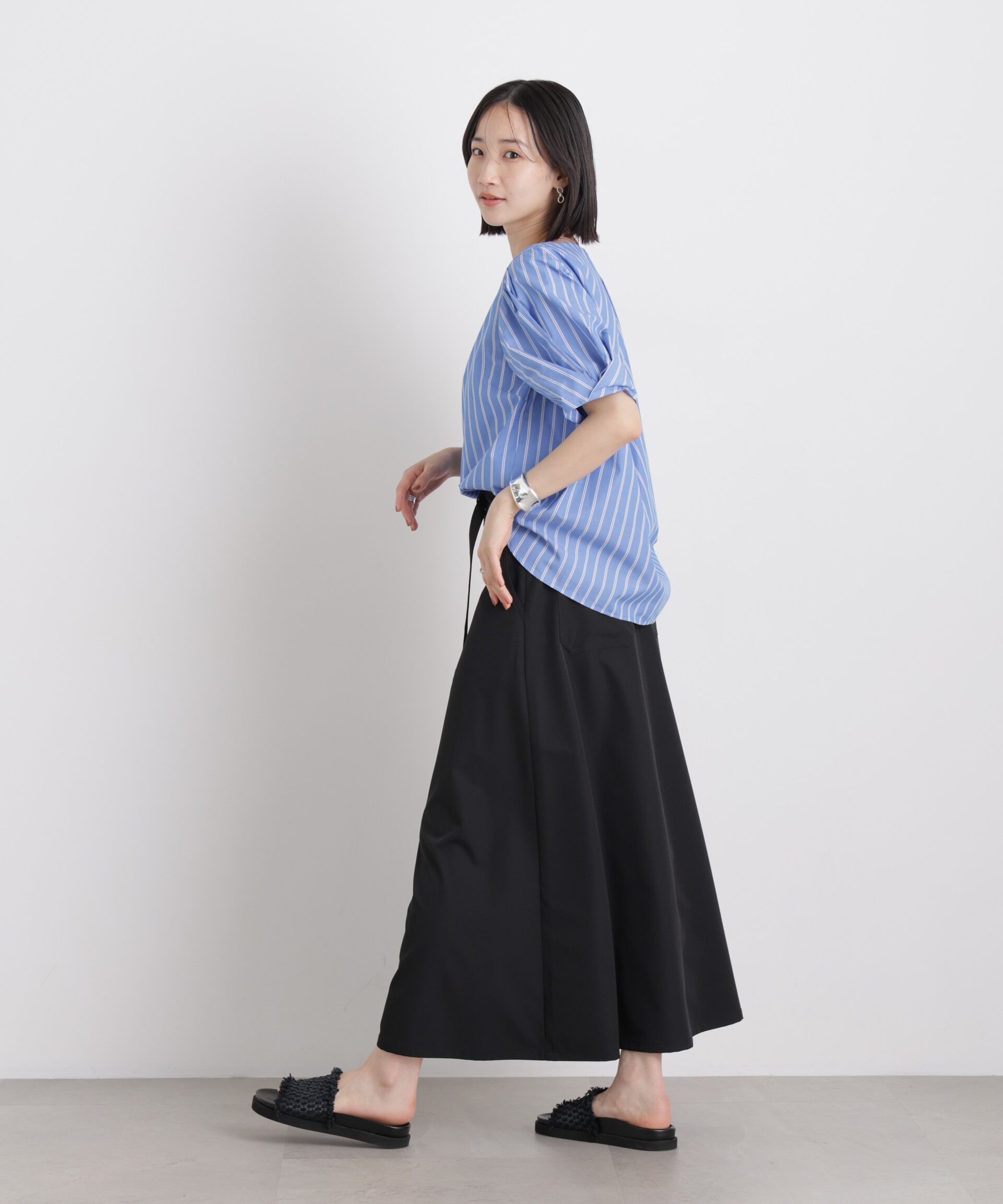 nano･universe「変形スリーブプルオーバーブラウス」|シャツ・ブラウス|