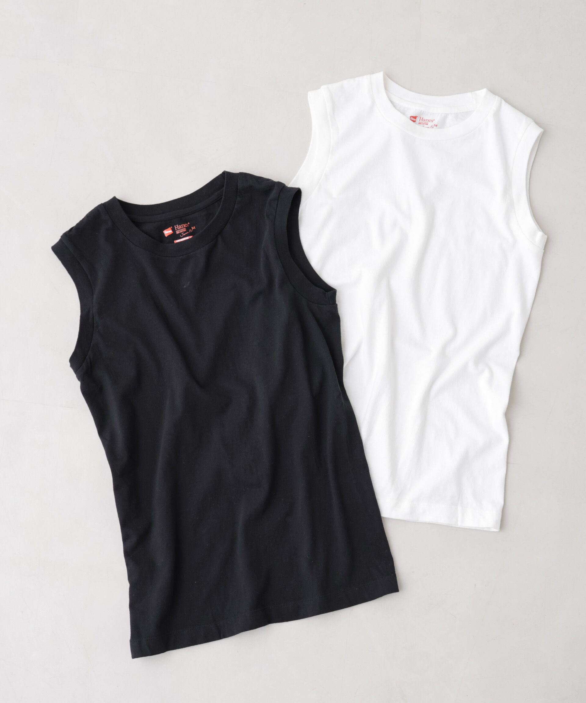 nano･universe「Hanes/2P JapanFit for HER スリーブレスTシャツ」|Tシャツ・カットソー|