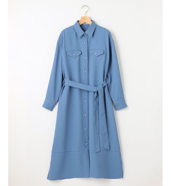 組曲「【サッシュベルト付き】パールボタンシャツワンピース」|ワンピース|