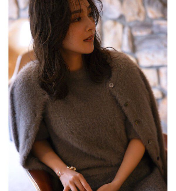 組曲「ナイロンファー カーディガン」|カーディガン|ブラウン系