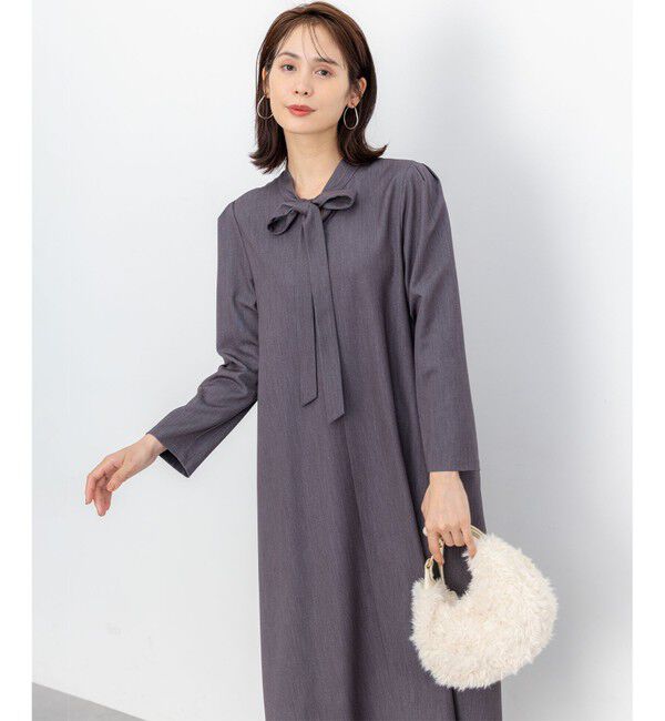 組曲「【前後着用可】ラメストライプボウタイ ワンピース」|ワンピース|