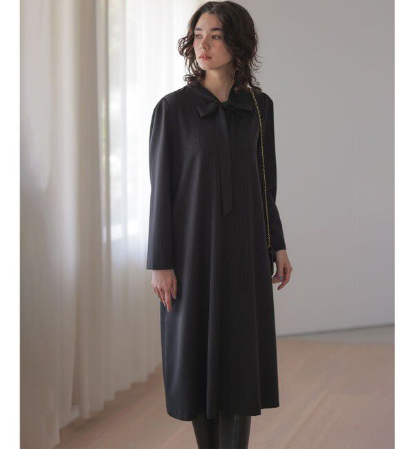 組曲「【前後着用可】ラメストライプボウタイ ワンピース」|ワンピース|