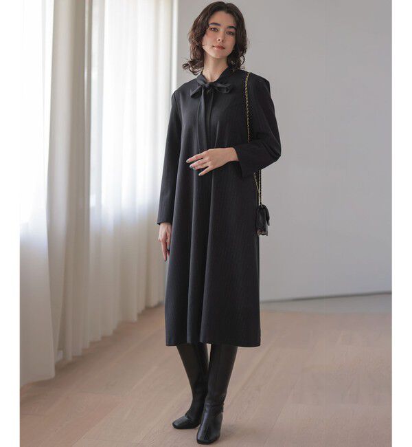 組曲「【前後着用可】ラメストライプボウタイ ワンピース」|ワンピース|