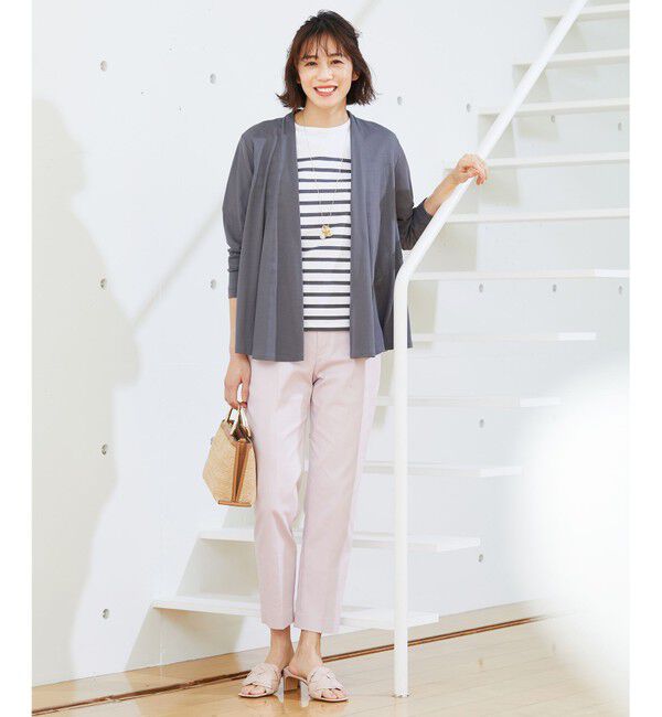 自由区「【洗える】Le minor(ルミノア) ボーダーカットソー」|Tシャツ・カットソー|