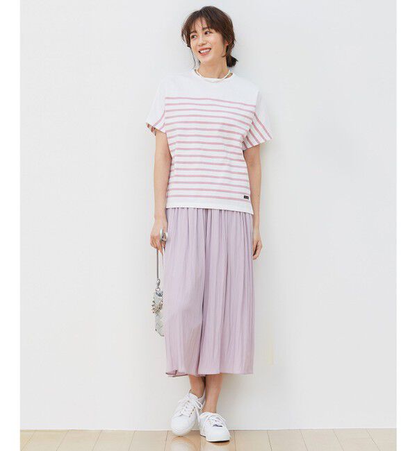 自由区「【洗える】Le minor(ルミノア) ボーダーカットソー」|Tシャツ・カットソー|