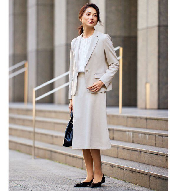 自由区「【好評につき追加生産/洗える】WASHABLEPONTE セミフレアスカート」|スカート|