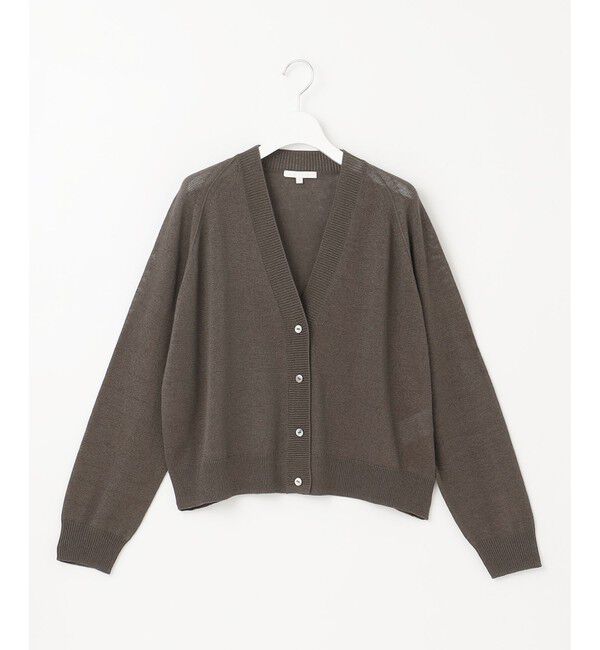 自由区「【洗える】ペーパーブレンドショート カーディガン」|カーディガン|