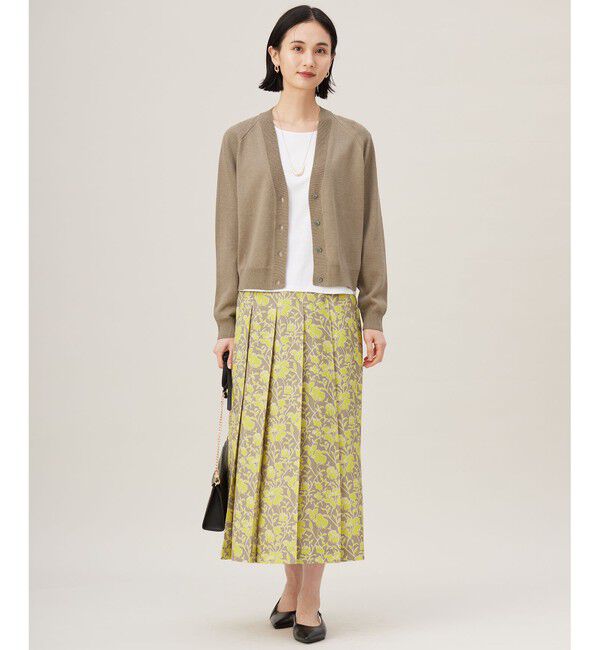 自由区「【洗える】ペーパーブレンドショート カーディガン」|カーディガン|