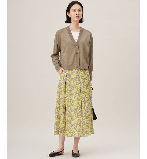 自由区「【洗える】ペーパーブレンドショート カーディガン」|カーディガン|