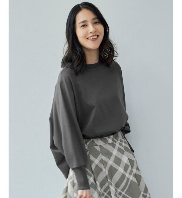 自由区「【セットアップ対応・洗える】エアーポンチ カットソー」|Tシャツ・カットソー|チャコール