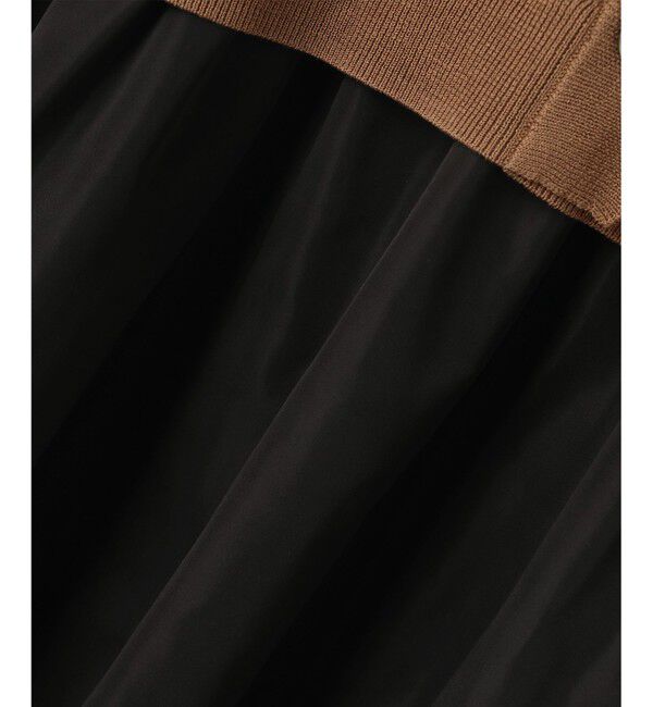 自由区「【人気異素材コンビの最新作・前後着用可】タフタコンビ ワンピース」|ワンピース|