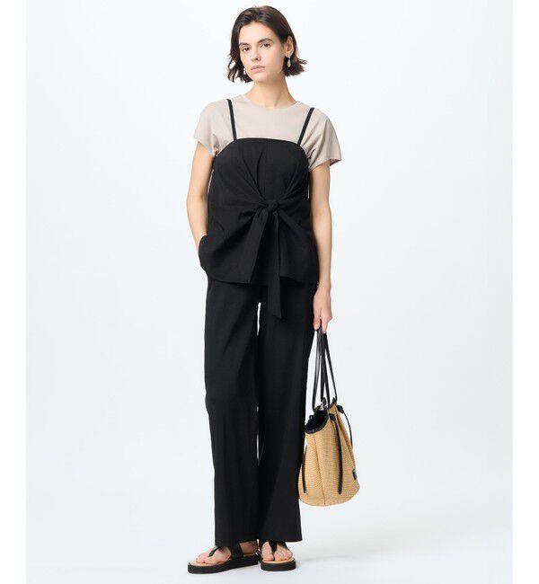 23区「【洗える】リネンレーヨンストレッチ キャミソール ブラウス」|シャツ・ブラウス|