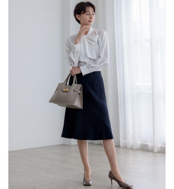 23区「【洗える】ドットドビーデシン ブラウス」|シャツ・ブラウス|