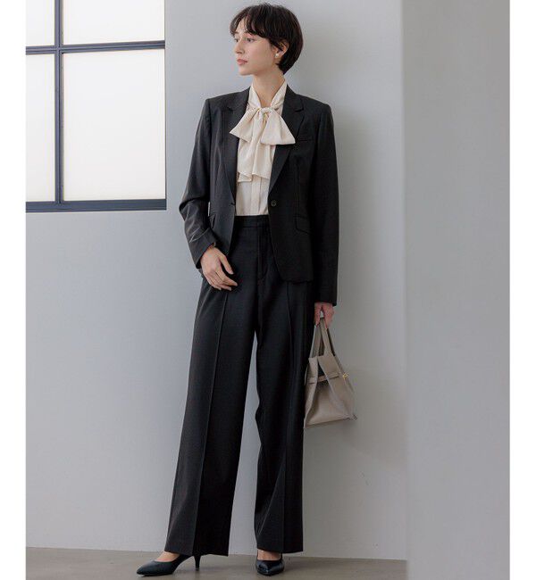 23区「【洗える】ドットドビーデシン ブラウス」|シャツ・ブラウス|