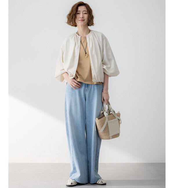 23区「【速乾性/接触冷感】シアータンブラー ブルゾン」|ブルゾン・スタジャン|