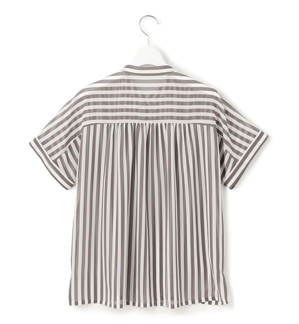 23区「【WEB&一部店舗限定/洗える】ストライププリント シフォン ブラウス」|シャツ・ブラウス|