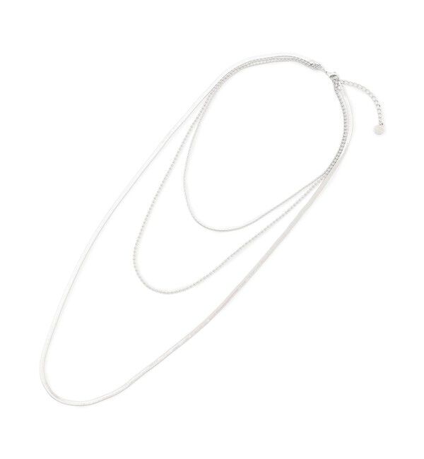 23区「【WEB&一部店舗限定】ミックスチェーン 3連 ネックレス」|ネックレス|