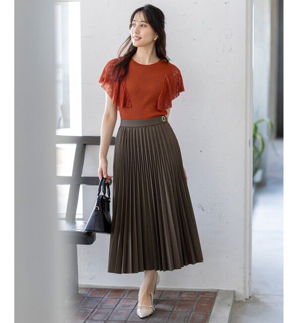 ANY SIS「ウーステッドエステル  プリーツスカート」|スカート|