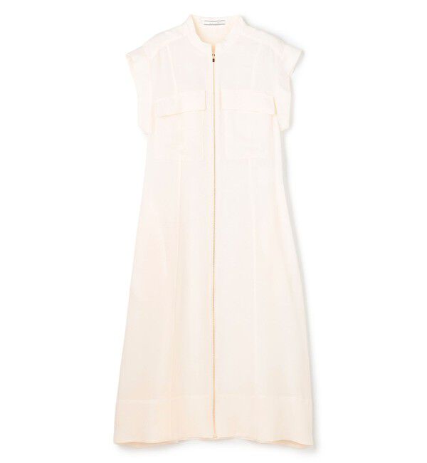 BEIGE,「BERNARD / リネン混 フロントジップ スタンドカラードレス」|ワンピース|