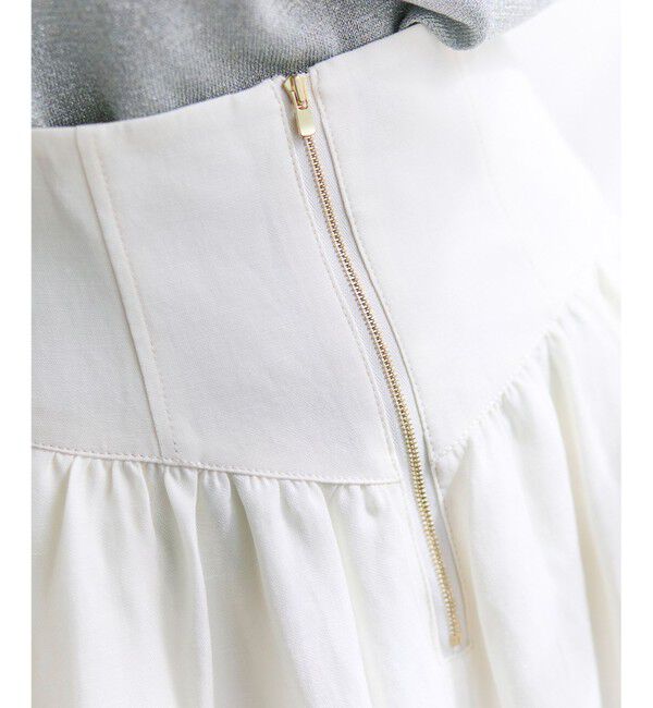 BEIGE,「BERNARD / リネン混 ゴールドジップ ハイウエススカート」|スカート|