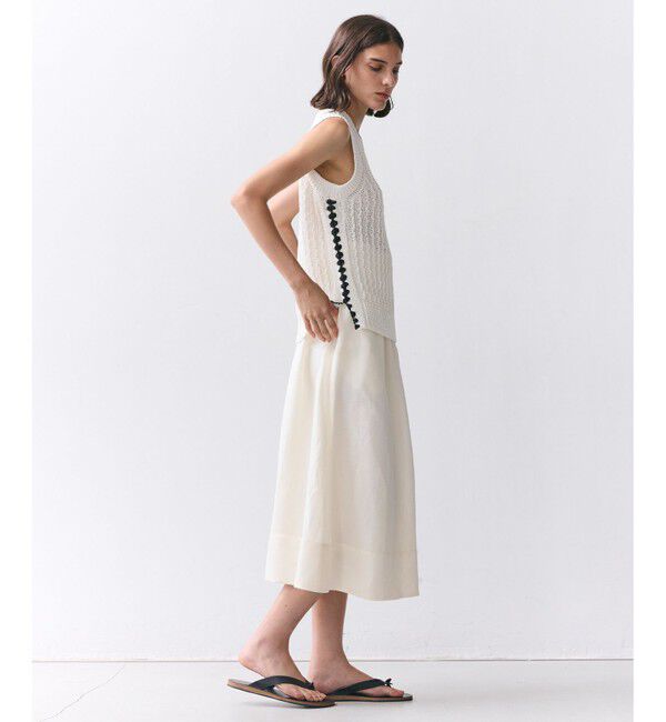 BEIGE,「BERNARD / リネン混 ゴールドジップ ハイウエススカート」|スカート|