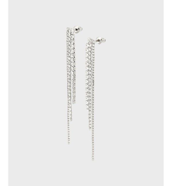 GRACE CONTINENTAL「ビジューチェーンピアス」|ピアス|シルバー