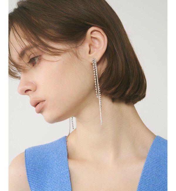 GRACE CONTINENTAL「ビジューチェーンピアス」|ピアス|