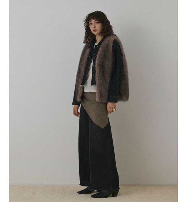 Diagram「フェイクフォックスファ－ベスト」|その他|グレー