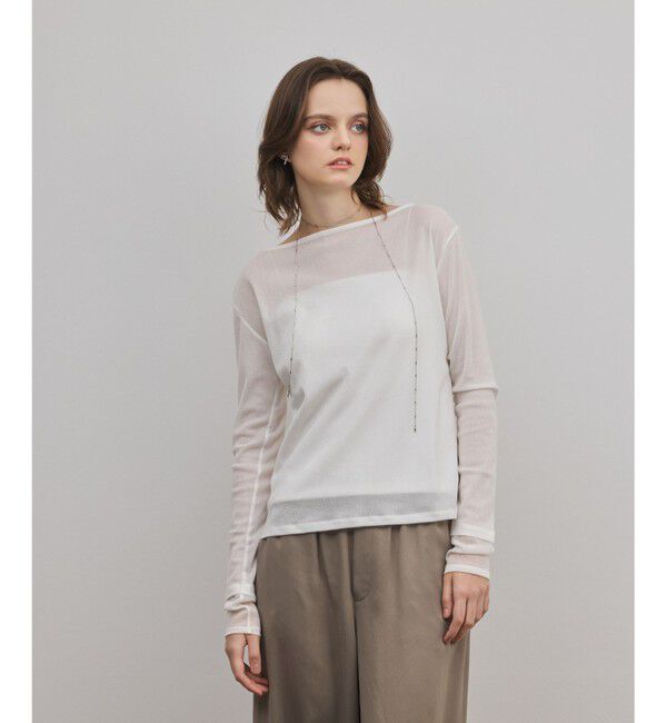 Diagram「シアーレイヤードカットトップ」|Tシャツ・カットソー|ホワイト