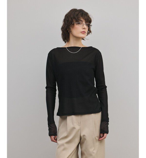 Diagram「シアーレイヤードカットトップ」|Tシャツ・カットソー|ブラック