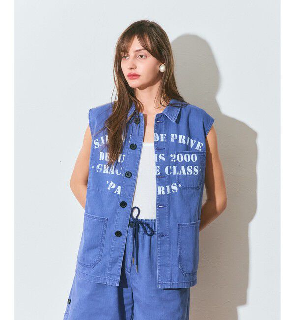 Grace Class「ヘリンボーンツイルジレ」|ベスト・ジレ|