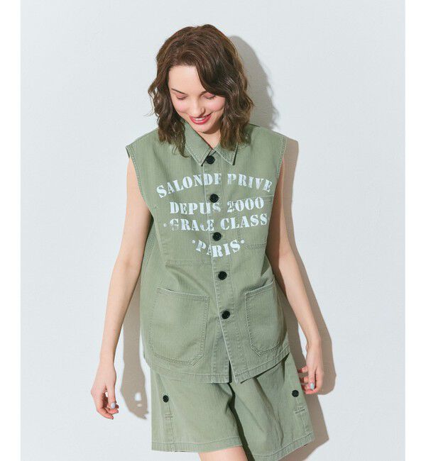 Grace Class「ヘリンボーンツイルジレ」|ベスト・ジレ|